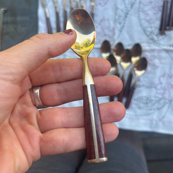 Wood and Brass charcuterie set - Picture 2 of 2